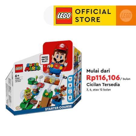 LEGO Super Mario 71360 Adventures with Mario Starter Course (231 Pieces) Mainan Balok (6 Tahun+)