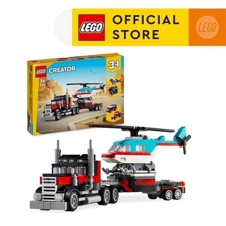 LEGO Creator 31146 Flatbed Truck with Helicopter (270 Pieces), Building Block, Toys, Bricks