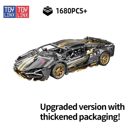 1280 Pcs Mobil Balap Lamborghini Batu Kayu, Mainan Anak dengan Pengontrol Jarak Jauh, Model Mobil Balap, Hadiah Anak