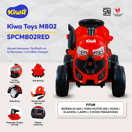 Kiwa Toys - Mobilan Aki Anak MB02 - SPCMB02RED