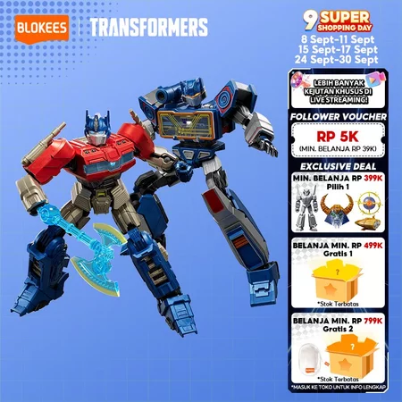 BLOKEES Transformers ONE Mainan Robot Action Figure Optimus Prime - Classic Class | Plastic Model Action Figure Birthday Gift Toys