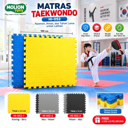 Matras Taekwondo MOLION 100x100cm – Matras Puzzle Tebal untuk Latihan