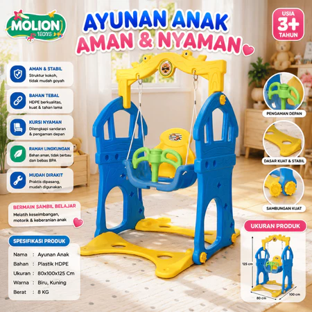 Ayunan Anak MOLION TOYS M1308 – Ayunan Bayi SNI Kapasitas 30kg Indoor Outdoor