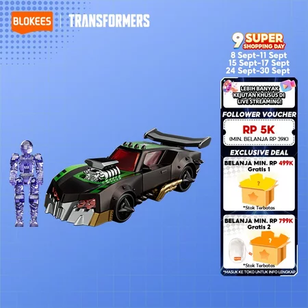 BLOKEES WHEELS TRANSFORMERS C01| Transportation Kendaraan Mainan Birthday Gift Kid Toys Blind Box