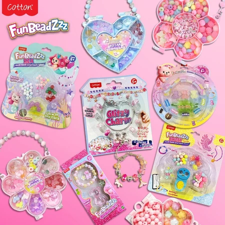 Cotton Glitzy Charm Kotak Perhiasan Funbeadz Sweet Sea Fellice Glamour Gelang Sticker Bambu Bamboo Panjia Titanium Mainan Gelang