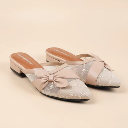 Sepatu Wanita Murah Dinara Laura #Sandal Pesta Wanita Slip On Mules 3 Cm