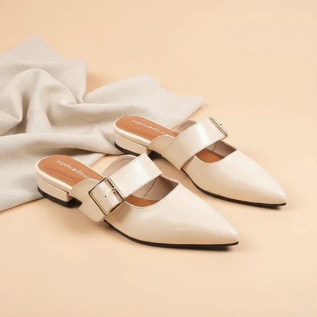 Sepatu Dinara Chiena Sandal Wanita Slip-on Mary Janes Heels 2 Cm