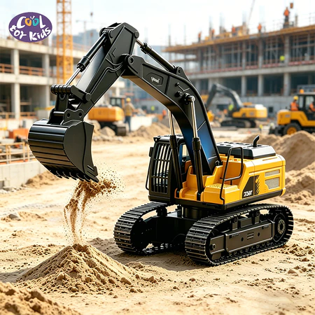 Cool Toy Kids Mainan Mobil Remote Control Beko Excavator 11 CH 1:20 Crawler 2.4Ghz RC Excavator Mainan anak