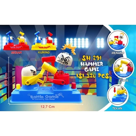 MAINAN BATTLE GAME HAMMERING CONTEST BG-01 / MAINAN ANAK PUKUL PALU