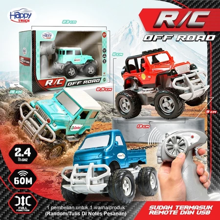 Mainan Mobil Remote Control RC Polisi Tangki Excavator RC Konstruksi Mini Car Jeep Offroad MOBIL RC Happy Truck Nirkabel