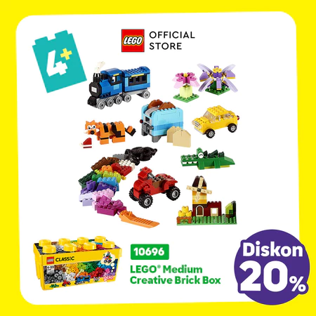 LEGO Classic 10696 Medium Creative Brick Box (484 Pieces), Building Block, Toys, Bricks